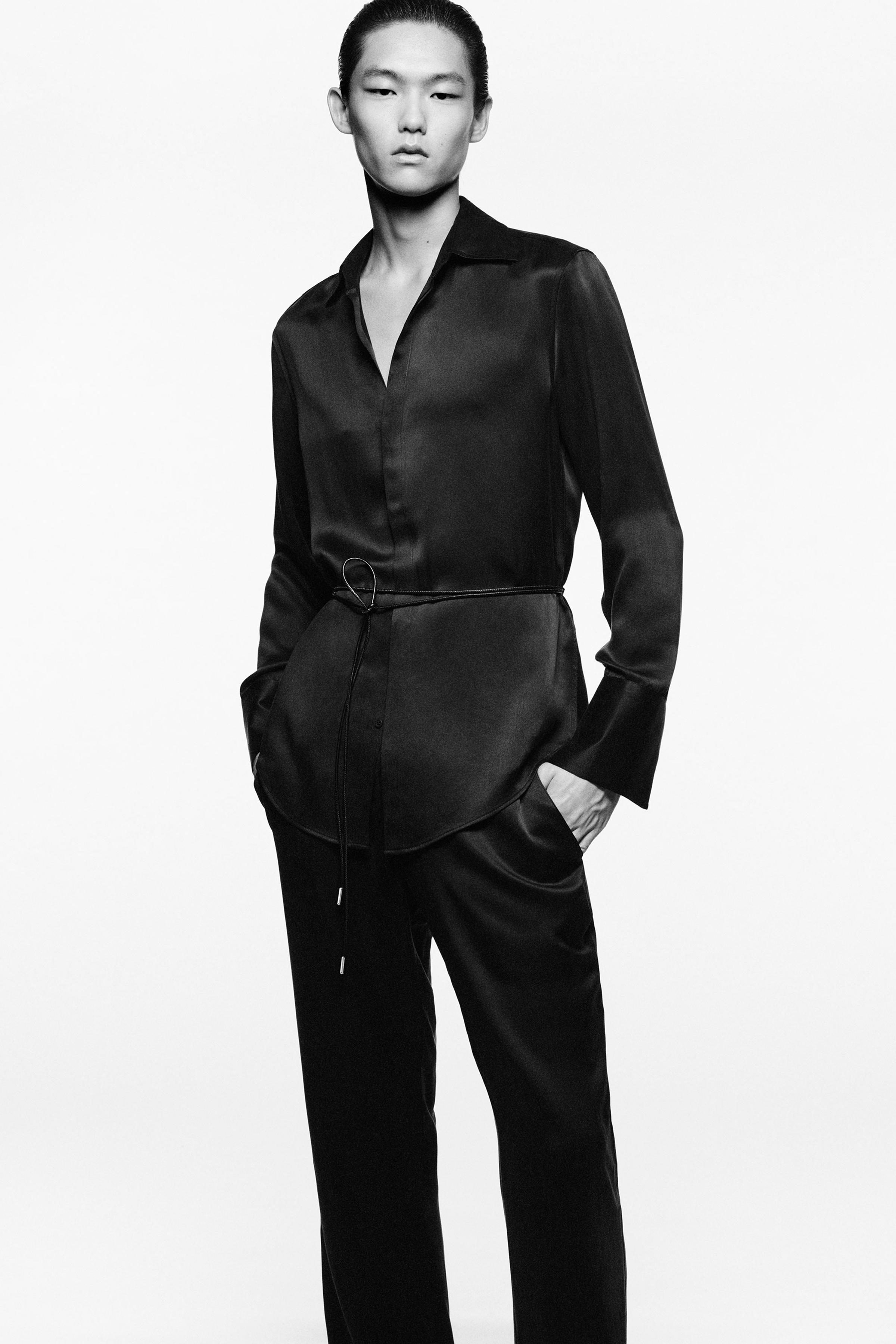 LUDOVIC DE SAINT SERNIN x ZARA FLARE FIT VISCOSE - SILK PANTS